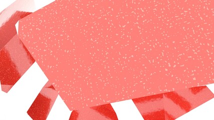 Poster - Abstract red-white background from polygons with a gradient. Lines and planes. Rendering an image. Desktop wallpaper. Cubism.