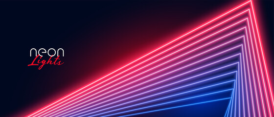 Wall Mural - red blue neon lines effect background