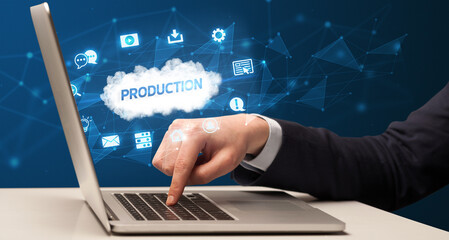 businessman working with laptop concept