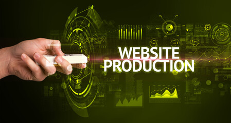 hand holding wireless peripheral, modern technology concept