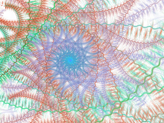 Wall Mural - abstract fractal spiral background, computer-generated illustration.
