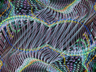 Wall Mural - abstract fractal background, computer-generated illustration.