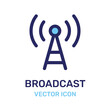 © Icons-Studio - broadcast radio town icon vector