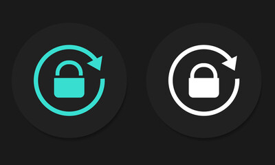 Padlock unlock and lock button. Accessibility. Illustration vector