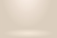 Abstract Background. The Studio Space Is Empty. With A Smooth And Soft Cream Color.