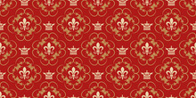Elegant Background Pattern In Royal Style. Vintage Wallpaper. Seamless Pattern, Texture. Vector Image