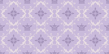 Cute Background Pattern In Vintage Style In Purple Shades, Wallpaper. Seamless Pattern, Texture. Vector Graphics