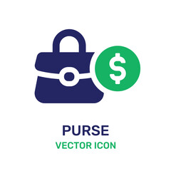 Canvas Print - Purse with dollar currency icon 