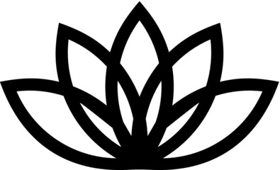 Vector illustration of the lotus flower symbol