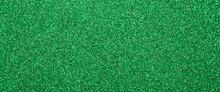Green Glitter Glitter, Place For Text. Can Be Used As A Background. Banner