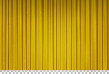 golden velvet curtain in theater or cinema. vector realistic closed yellow stage curtains with shimm