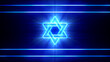 pretty Israel flag with star of david , abstract 3D illustration