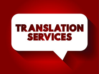 Poster - Translation Services text, business concept background