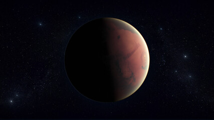 Canvas Print - Mars. Astronomy and science concept. Space theme.