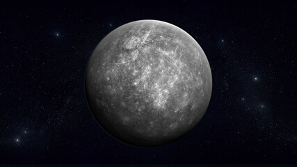 Wall Mural - The Mercury shot from space showing all they beauty. Extremely detailed image