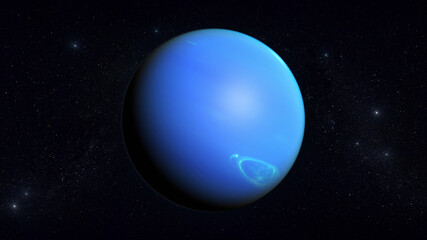 Wall Mural - Neptune. An image constructed using the best available imagery from Voyager 2.