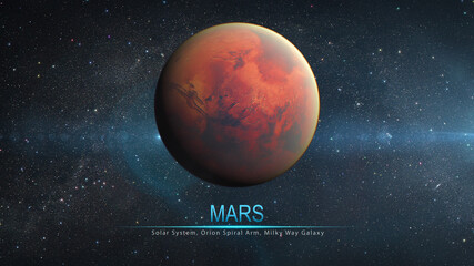 Canvas Print - Colorful picture represents Mars. Elements of this image furnished by NASA.
