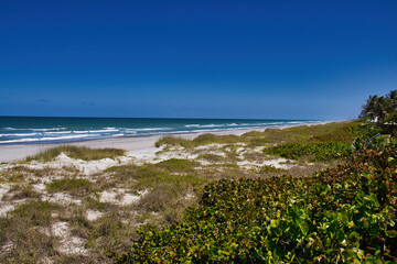 Sea Ranch beach in Indialantic Florida on a spring day