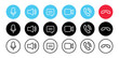 © Bohdan - Video call icon set. Video calling conference. Interface digital communication. Vector illustration EPS10.