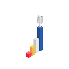 Sticker - 5G Development Isometric Composition