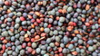 Close-up Menengic seeds (Terebinth Tree seeds) background. Colorful little menengic coffee seeds background