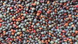 Close-up Menengic seeds (Terebinth Tree seeds) background. Colorful little menengic coffee seeds background