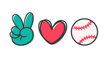 Peace Love Sport. Sports Ball Design For The Lovers Of Sports For Health.
