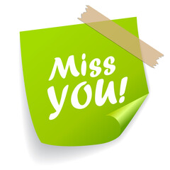 Wall Mural - Miss you message