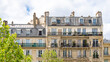 Paris, beautiful buildings, view from the coulee verte Rene-Dumont in the 12th district, footpath
