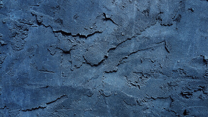 Wall Mural - Abstract Grunge grey blue stucco wall background.