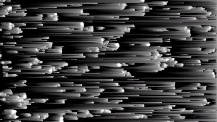 Poster - Digital 3d render distortion with chaotic stretching geometric stripes and lines. Dynamic errors broadcasting and playing video files with broken static surface mapping.