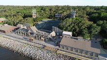 Overhead View Of Waterfront Amphitheater 