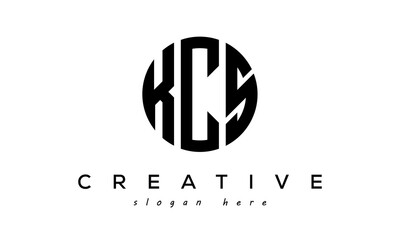 Letters KCS creative circle logo design vector	