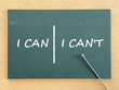 © smile - CANとCAN’Tの文字の書かれた黒板と指示棒