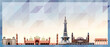 Lahore skyline vector colorful poster on beautiful triangular texture background