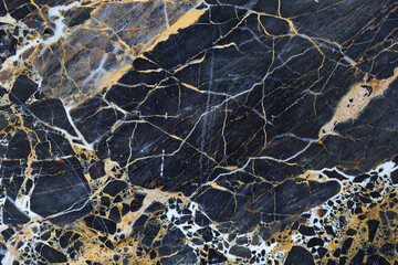 Wall Mural - Gold patterned natural of dark blue gray marble pattern background, abstract marble texture.