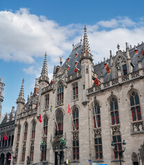 The City Council building of the city of Bruges, province of West Flanders, Belgium.