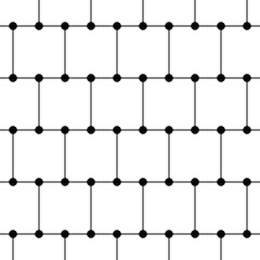 Aufkleber - Bricks pattern. Vector bricks connected with dots. Seamless ornament.