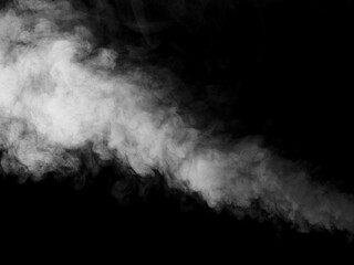 Leinwandbilder - White smoke on black background