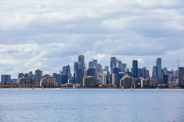 Sticker - Melbourne Skyline from Williamstown in Australia