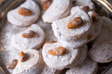 Wall Mural - Traditional Kavala cookies with almond