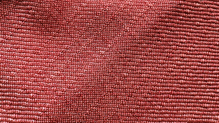 Wall Mural - red textile fabric texture use for background. close-up or macro view of textile red fabric showing detailed of fibers.