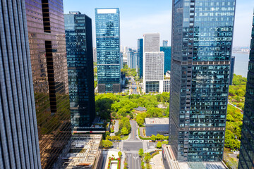 Canvas Print - qianjiang new city central business district