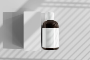 Wall Mural - Isolated Cosmetic Bottle and Box 3D Rendering