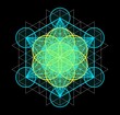 Sacred Geometry - Metatron's Cube and Flower of life, Vector Illustration	
