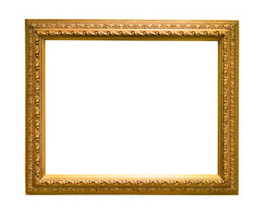 classical wooden picture frame cutout