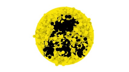 Poster - Black Cloud or online library icon isolated on white background. Internet education or distance training. 4K Video motion graphic animation