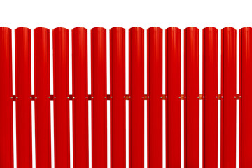 Poster - red fence isolated on a white background. colored hedge