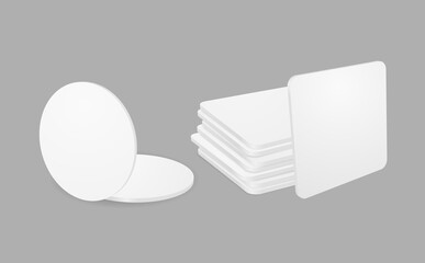 coaster mock up 3d icon