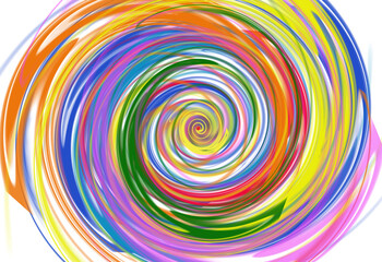 Poster - Colorful spiral, abstract swirling background
